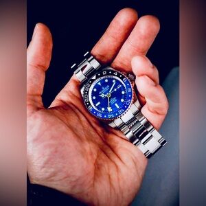 Oceaneva GMT Automatic Deep Marine Explorer 1250M Pro Diver Blue Dial Watch